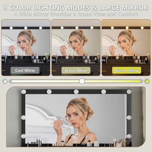 Luxury Makeup Vanity Desk with Lights