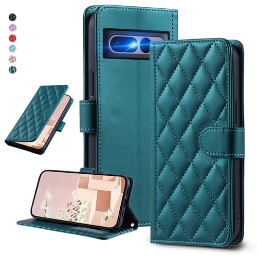 UnivoColors Google Pixel 7 Pro �L���e�B�O���U�[�� �蒠�^�P�[�X �G���K���g ����PU �}�O�l�b�g�J�� �J�[�h���[�@�\ �X�^���h�@�\ �t���S�ʕی� �����Y�ی� �X�g���b�v�t��(�O���[��)