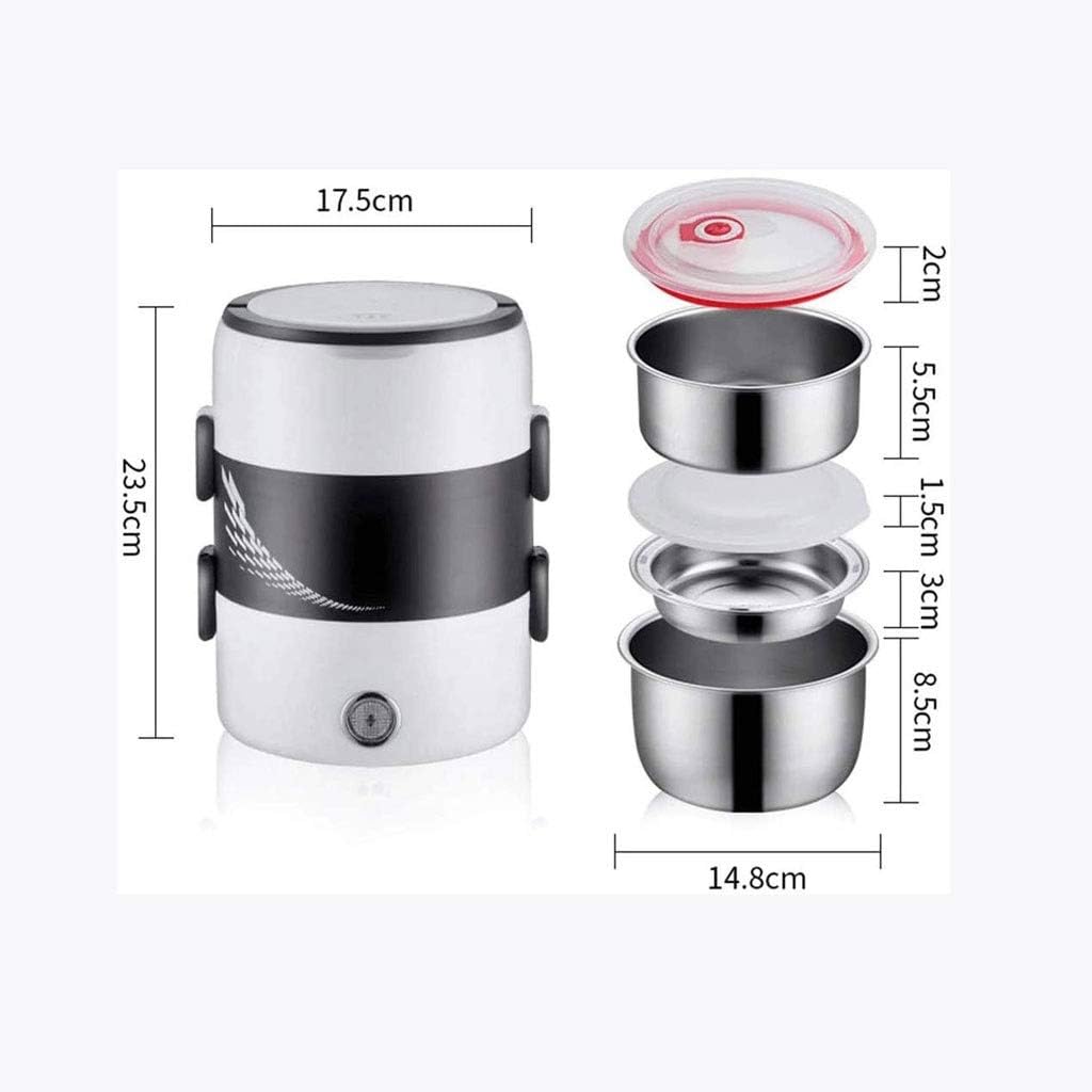 Insulated Lunch Box - Stainless Steel Portable Electric Heating, 2L Large Capacity