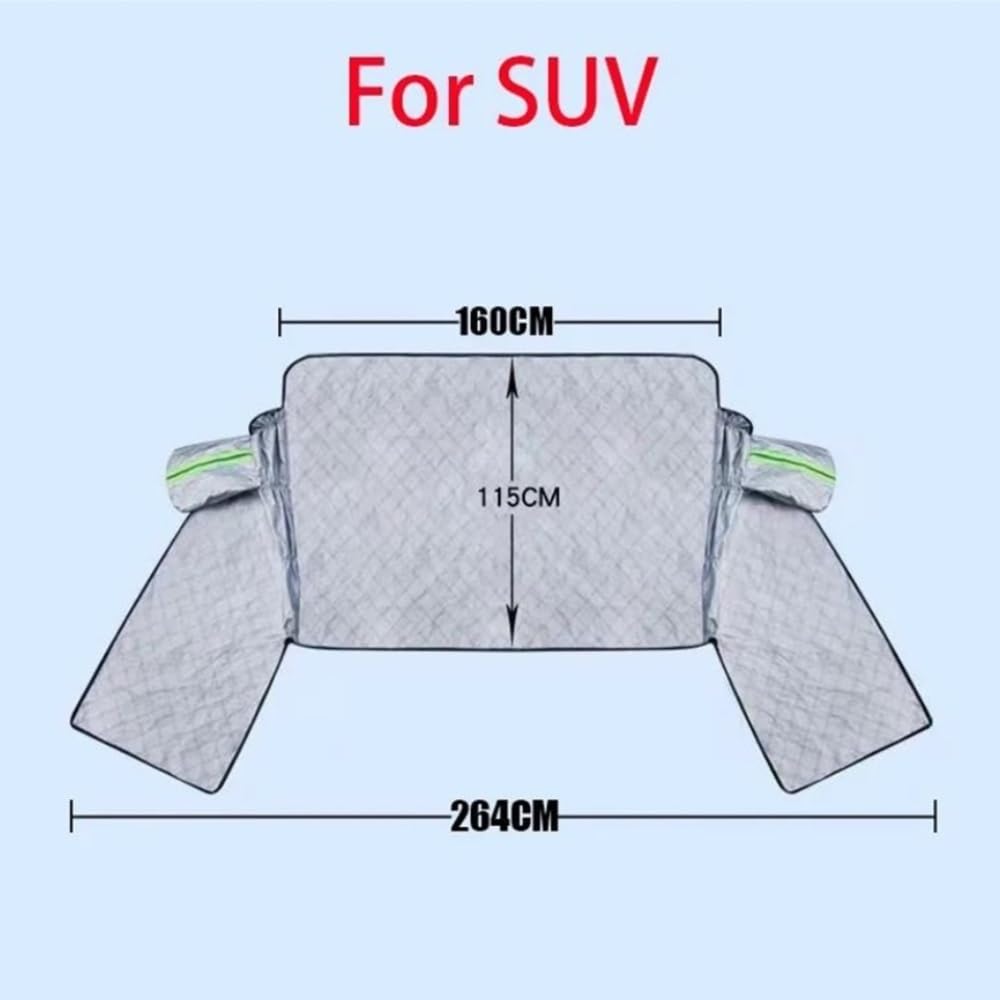 Cubierta Parabrisas Coche Cubierta De Parabrisas Delantero De Coche Parasol Para Automóvil Protector Solar Antihielo Impermeable Cubierta De Nieve Para Parabrisas De Coche Funda Parabrisas Invierno(BI