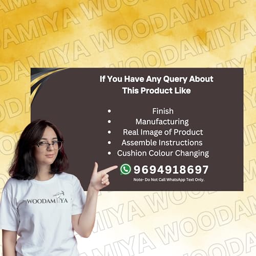 Image of WOODAMIYAWooden Seating Bench for Home & Office, Multipurpose Seating Bench for Daining Table /Indoor and Outdoor /Balcouny, Bench with Cushion, 54x14x17.5 Inch, Walnut Finish