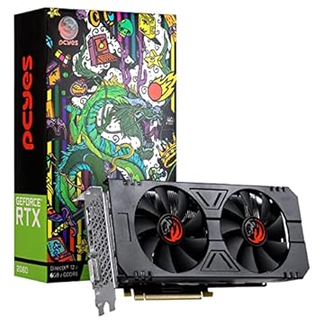 PLACA DE VIDEO NVIDIA GEFORCE RTX 2060 6GB 192 BITS GDDR6 DUAL FAN GRAFFITI SERIES – PAX2060RTX6G192BDF – PCYES, Cor: Preta