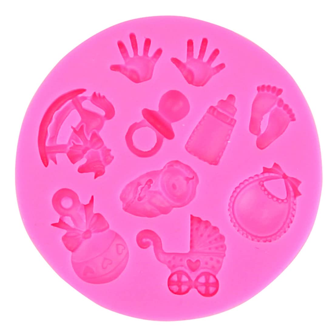 HoveeLuty Baby Silicone Cake Mold Baking Silicone Fondant Molds Baby Feet Candy Cupcake Mold Baby Shower Decorations Resin Candy Moulds Silicone Fondant Mold Baby Feet Mold Baby Cake Decoration Molds