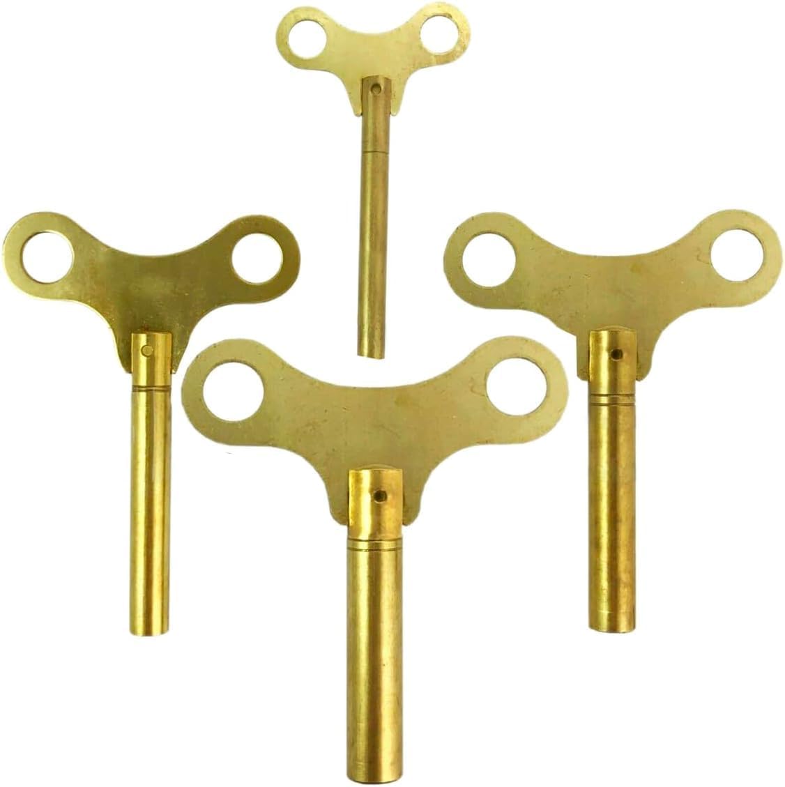 Clé de remontage d'horloge universelle extra longue en laiton pour horloges anciennes vintage – Clé pour horloge mécanique (clé n° 5–3,50 mm I.D.)