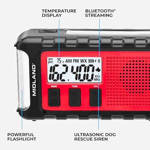 Image of Midland - ER310PRO, Portable Emergency Bluetooth Weather AM /FM Radio