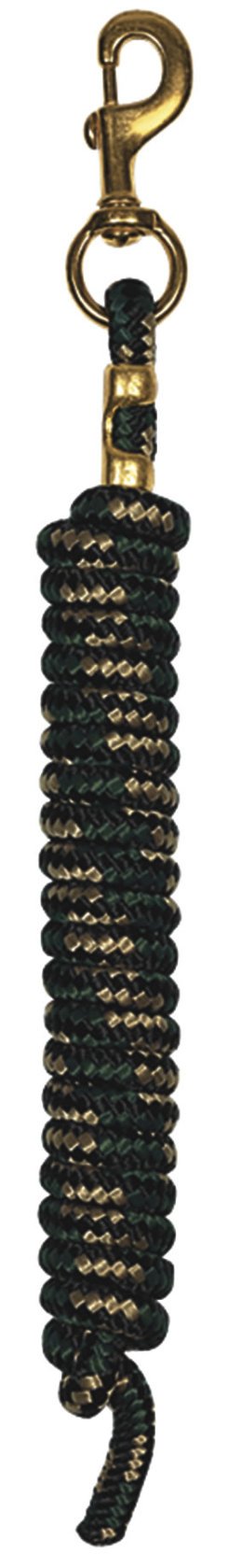 Weaver Leather Poly Lead Rope with a Solid Brass 225 Snap, Black/Brown/Tan — view 4