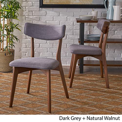 Christopher Knight Home 303365 Abrielle Mid-Century Modern Fabric Dining Chairs thumb #2