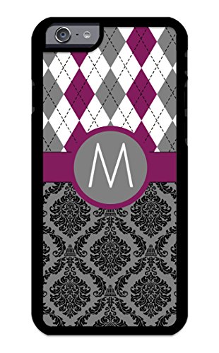 Custom Phone Cases For Iphone 6S, Iphone 6, Izercase [Custom Collection, Plaid Over Damask] Make Your Own Phone Case, Apple Iphone 6, Iphone 6S, Personalized Case (Purple) #TOP3