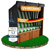 Naturiz® Premium Strandkorb Schutzhülle Winterfest - wetterfest - wasserdicht/Strandkorb Abdeckung reißfest & UV-beständig mit Belüftungsfenstern, 600D Oxford (Schwarz, 120cm)