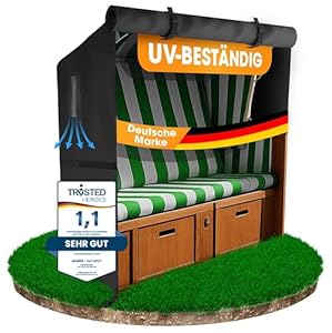 Naturiz® Premium Strandkorb Schutzhülle Winterfest - wetterfest - wasserdicht - Strandkorb Abdeckung UV-beständig - Strandkorbhülle mit Belüftungsfenstern, Hülle 600D Oxford (120cm)