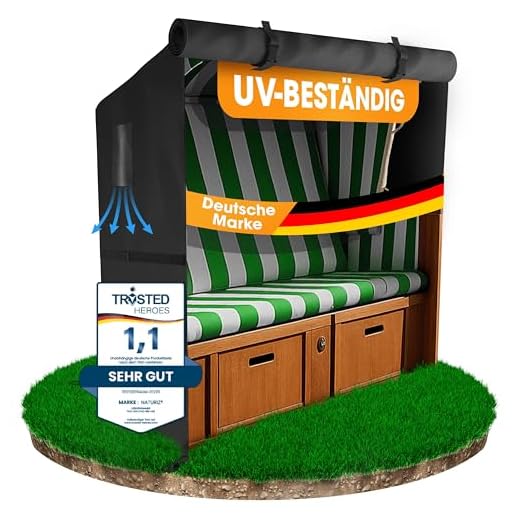 Naturiz® Premium Strandkorb Schutzhülle Winterfest - wetterfest - wasserdicht - Strandkorb Abdeckung UV-beständig - Strandkorbhülle mit Belüftungsfenstern, Hülle 600D Oxford (120cm)