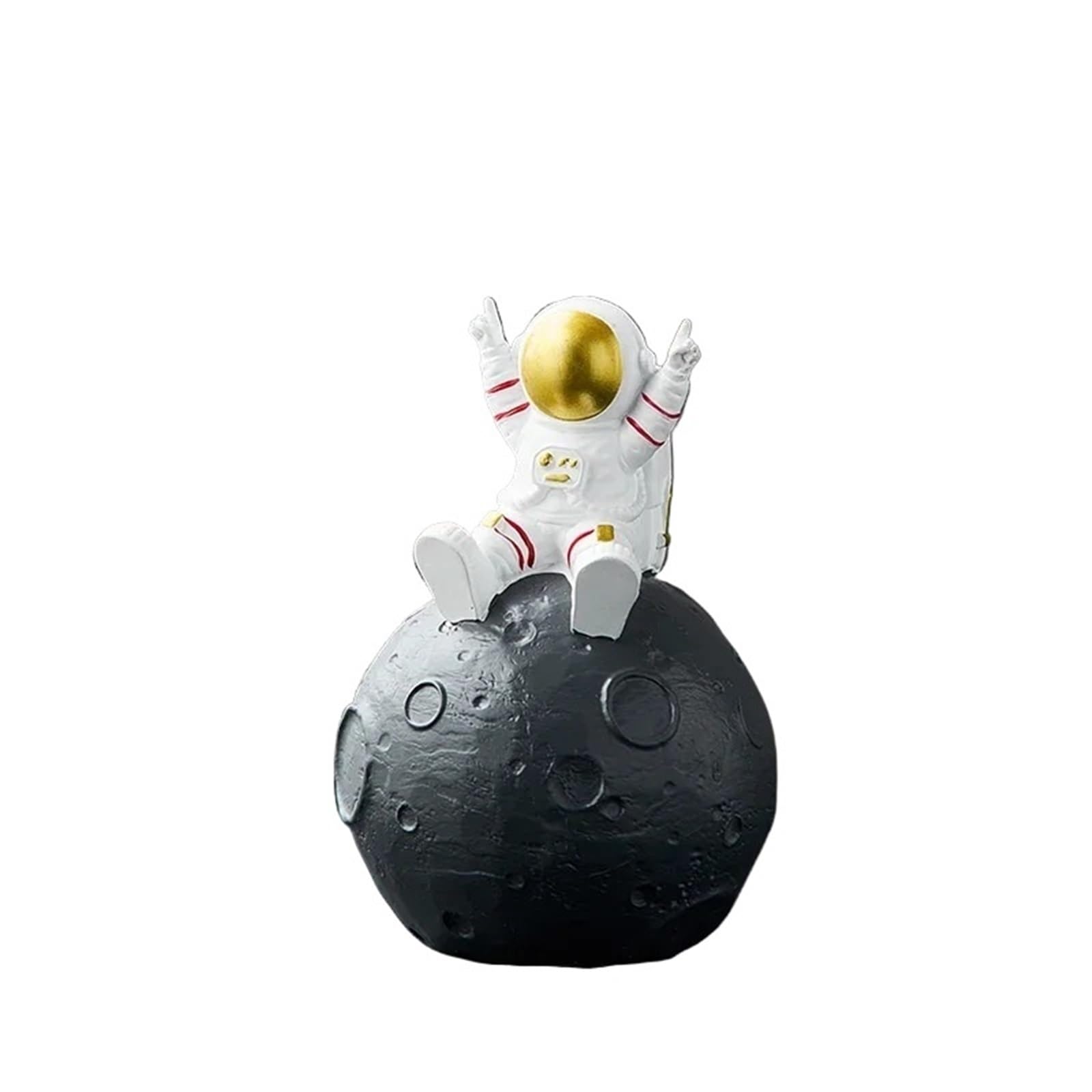 Figura de astronauta de resina de estilo moderno, estatua de astronauta, escultura de hombre espacial, modelo de decoración para el hogar, escritorio, para niños, interesante