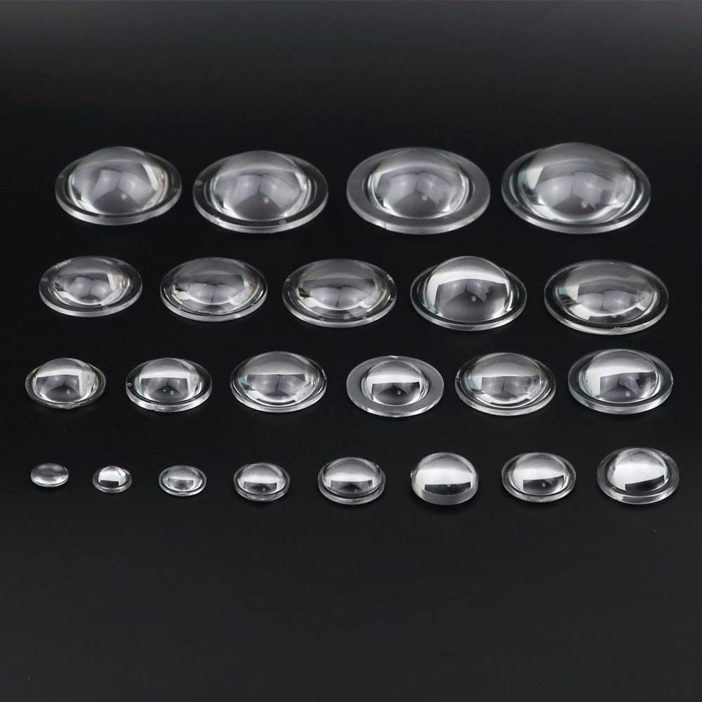 Szklana przezroczysta soczewka kondensora - płaska wypukła soczewka akrylowa PMMA do latarki LED z zoomem, latarki czołowej roweru (10-38 mm)(15mm 1Piece)
