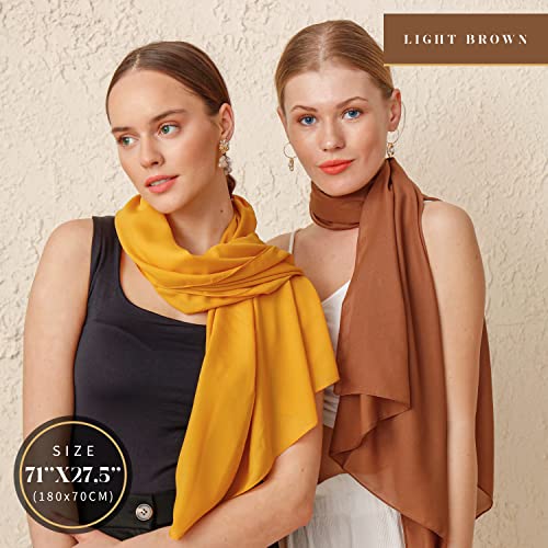 Sheer Chiffon Scarf For Women. Breathable Lightweight Solid Color Soft Chiffon Shawl. Sheer Formal Shawl For Evening Dresses3