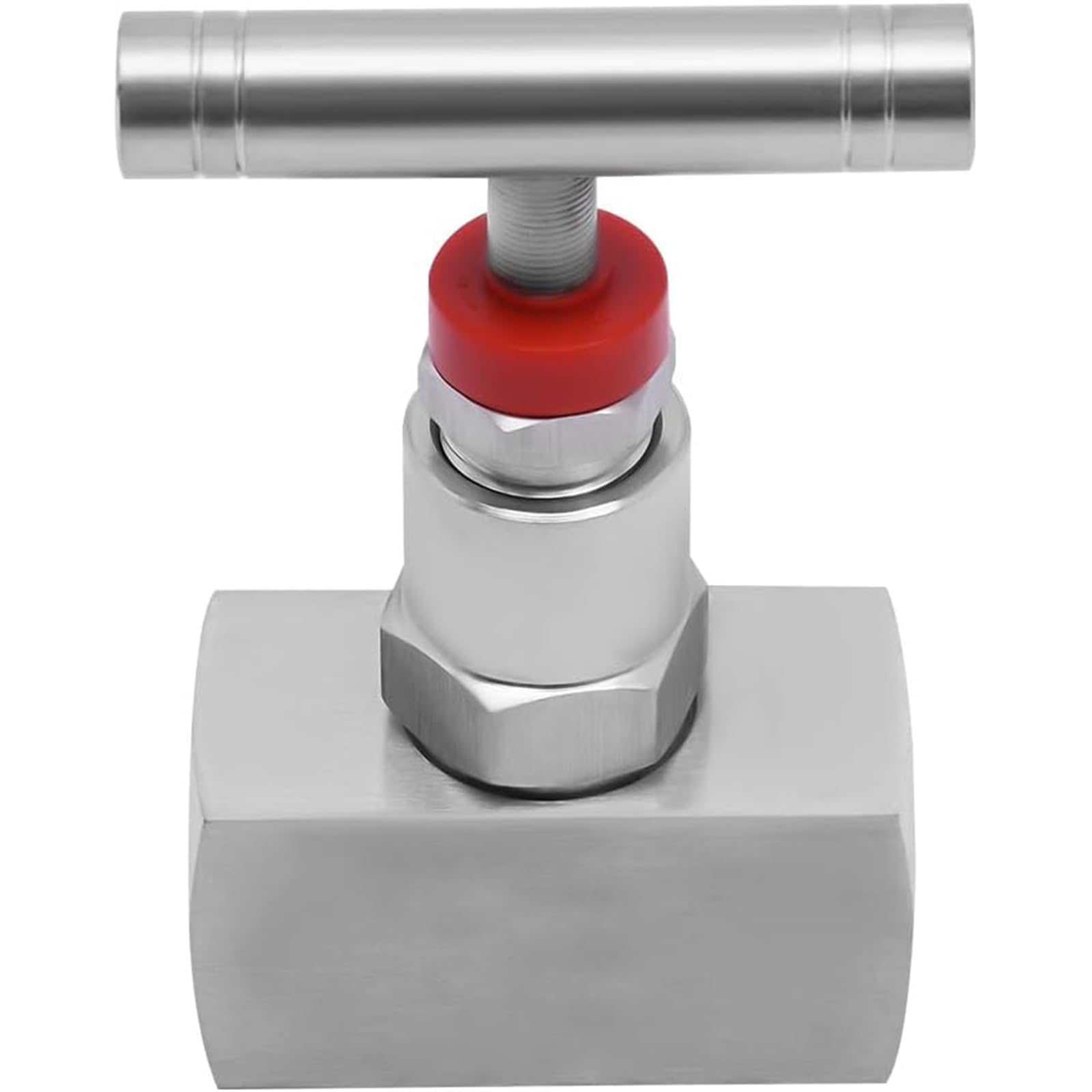 Acier Inoxydable 316 Vanne À Pointeau Droite 5 Tailles NPT Filetage Femelle, 6000 PSI Usage Intensif Industriel Hydraulique Valve De Contrôle De Débit Avec 2 Ports, 3/4 in
