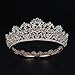 S SNUOY Rose Gold Crowns for Women Rhinestone Tiaras for Bridal Queen Crown Full Round Tiara for Women Wedding Pageant Prom Headpiece