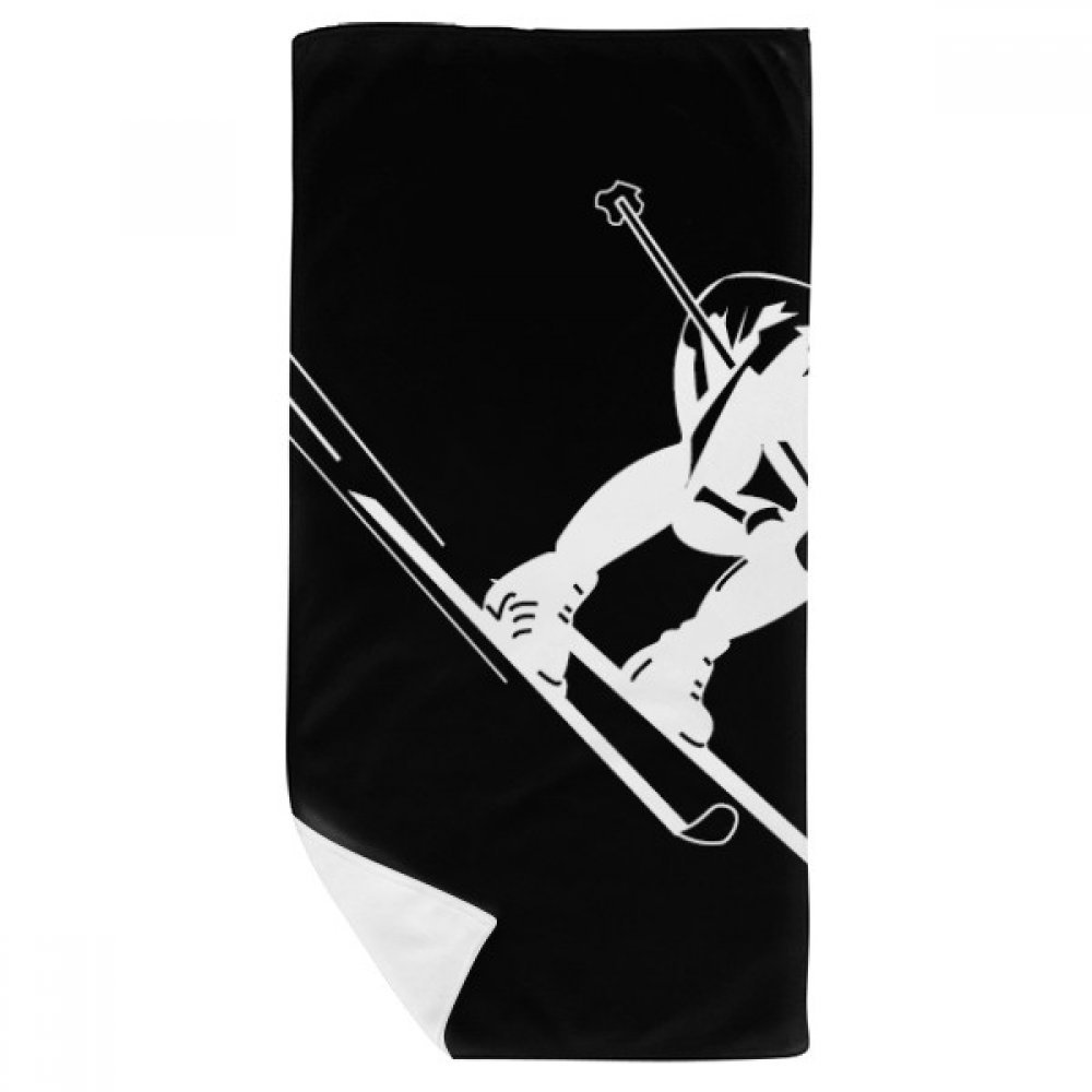 Serviette de bain sport ski pour le fitness et la douche 35x70cm