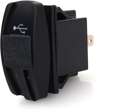 EBTOOLS Cargador para Autom?vil, DC DC 12V-24V Cargador Doble USB doble LED Carling ARB Interruptores Basculantes 5V 3.1A para iPhone XS/XR/XS Max, Galaxy S8 S7 Note8 y m?s Smartphones (Negro)