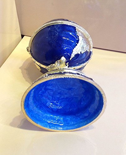 Egg Design Box For Shinny Jewellery Box Trinket Gift Box Tellurion Pattern Faberge Egg Decorative Faberge Egg/Trinket Jewel Box The Globe And Ship #TOP5