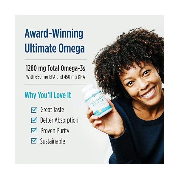 Nordic-Naturals-Ultimate-Omega-Lemon-Flavor-1280-mg-Omega-3-90-Soft-Gels-High-Potency-Omega-3-Fish-Oil-Supplement-with-EPA-DHA-Promotes-Brain-Heart-Health-Non-GMO-45-Servings Nordic Naturals Ultimate Omega, Lemon Flavor - 90 Soft Gels - 1280 mg Omega-3 - High-Potency Omega-3 Fish Oil Supplement with EPA & DHA - Promotes Brain & Heart Health - Non-GMO - 45 Servings