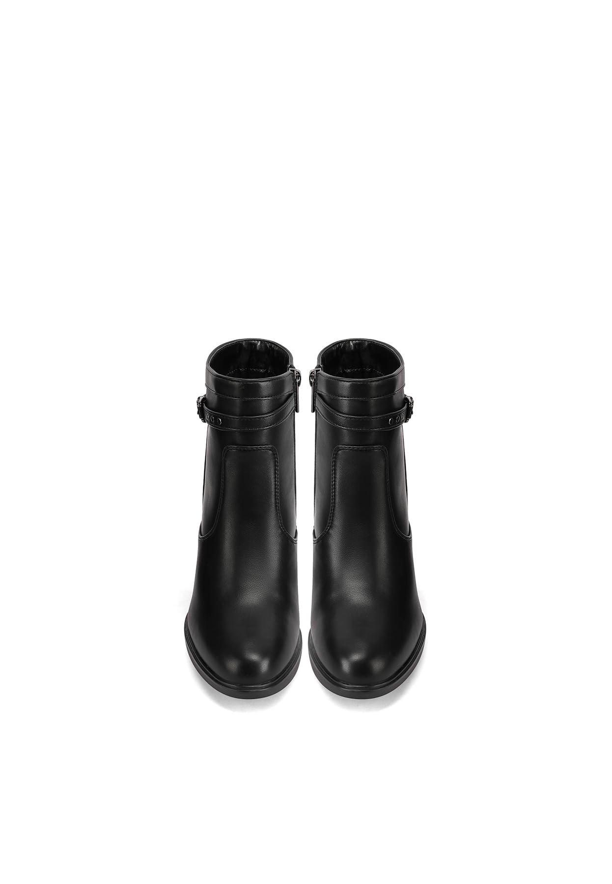 QUEEN HELENA Tronchetti con Zip Laterale Stivaletti con Tacco Casual Donna X31-117
