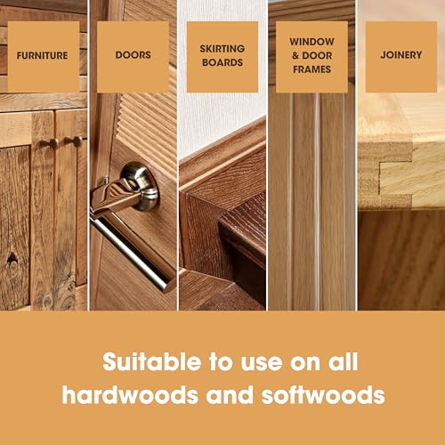 Image of Furniture Clinic Extra Tough Wood Varnish - 250ml - Fast Drying, Clear Varnish - Low Odour, Water-Based - Protects Interior Wood from Scratches and Stains - Gloss