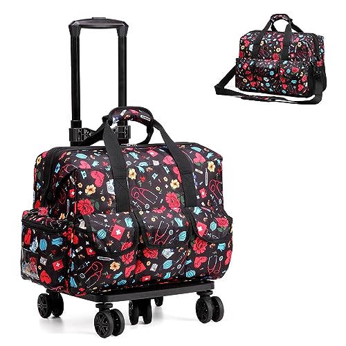 Nurse Rolling Medical Duffle Bag Work Nursing...