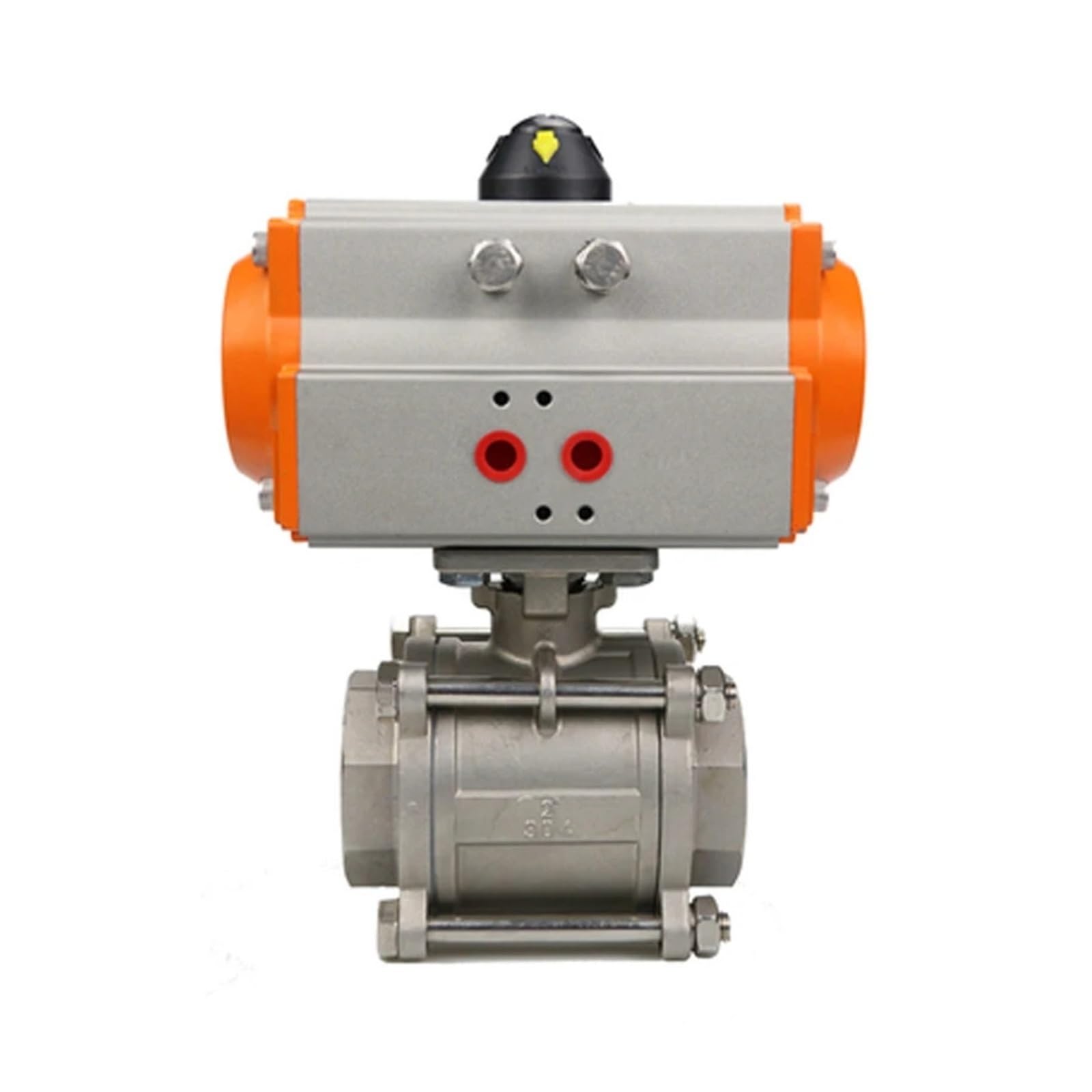 2" Three piece Pneumatic Ball Valve DN50 Stainless Steel 304 Q611F-16P Double Acting Cylinder