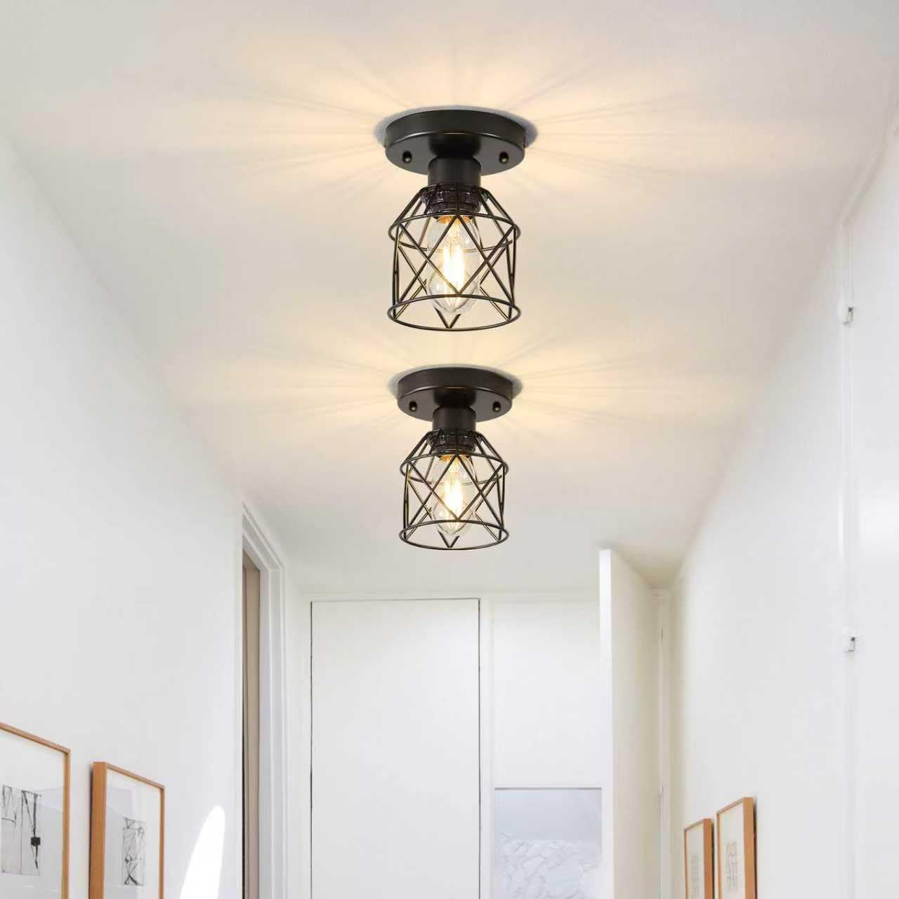 Photo 1 of Vohyzufa 2-Pack Farmhouse Semi Flush Mount Ceiling Light