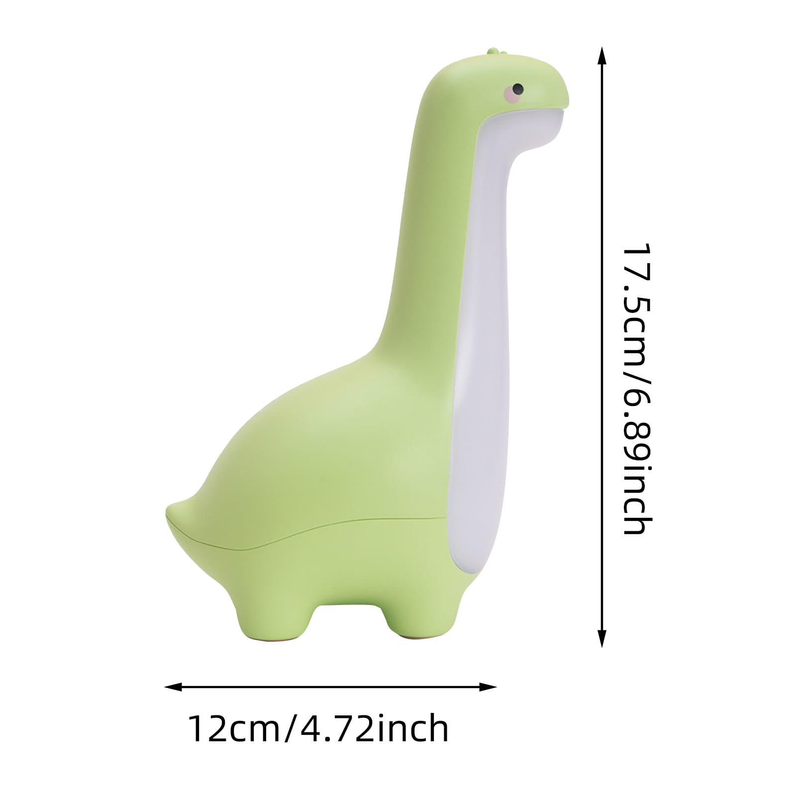 Linda luz nocturna LED de dinosaurio, regulable, recargable por USB, lámpara cálida suave para habitación de los niños, decoración de escritorio segura y divertida, ideal para niños y niñas