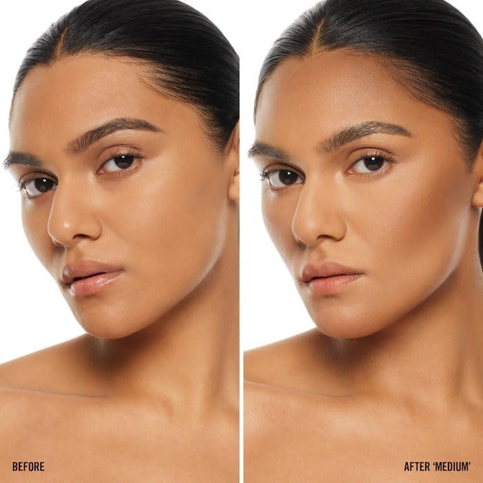 Mini Shaping Stick - Blendable Sculpting Makeup for Face Definition, Buildable Coverage, Natural Matte Finish, Easy Application for Cheeks, Jawline, Nose, and Forehead Contouring - Color: Medium