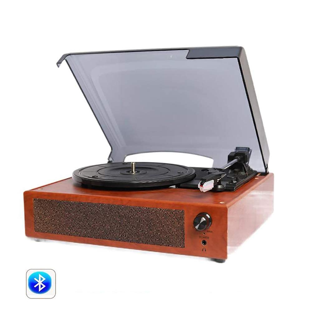 Giradischi in Vinile, Giradischi, Riproduzione, Altoparlante Bluetooth, fonografo retrò, grammofono, Uscita Audio per Cuffie/RCA, registratore a 33/45/78 Giri