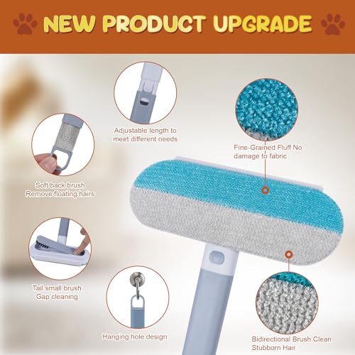 Image of Pet Hair Remover, Dog Cat Hair Remover for Carpets, Couches, Bedding, Furniture & Car Interiors, Reusable Pet Hair Removal Tool for Dog&Cat Fur & Lint & Clothing