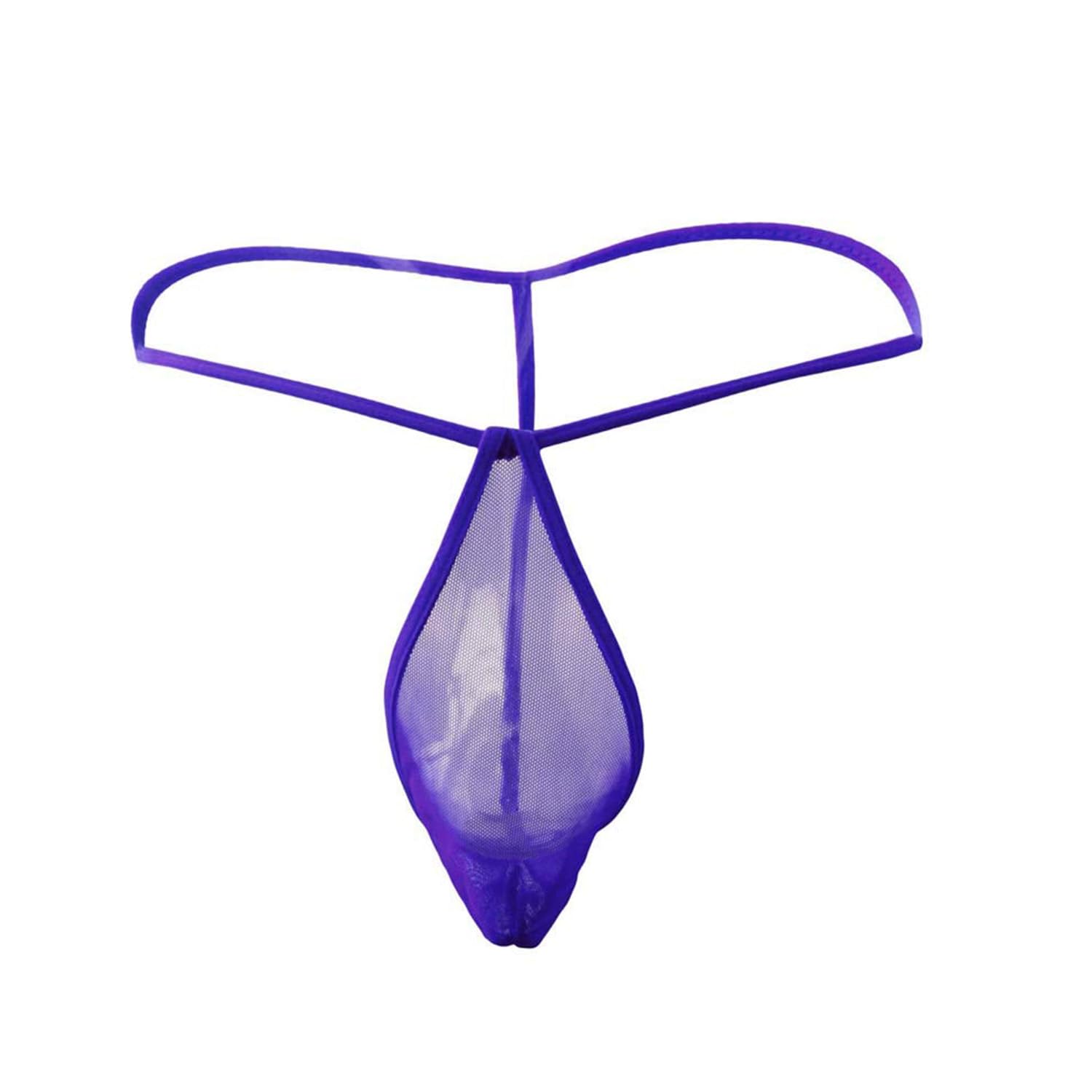 Men's Net Mesh G String Briefs-image-35