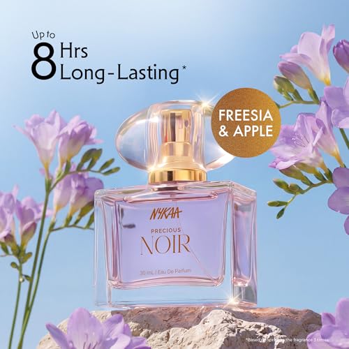 Image of Nykaa Moi Precious Noir Eau De Parfum for Women, Freesia & Apple Scent, 30ml