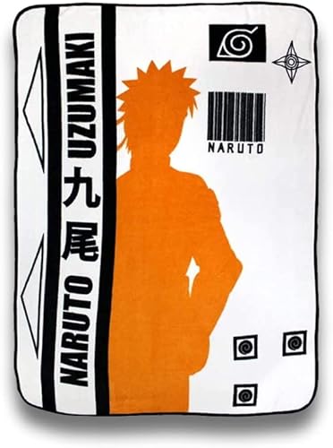 Miniatura 7 de JUST FUNKY Naruto Fleece  45 x 60 pulgadas  Manta con Naruto Uzumaki  Decoración para el hogar  Manta Naruto Shippuden  Ideal para coleccionistas de