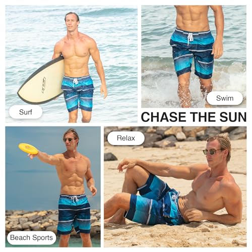 Image of Kanu Surf Men's Big Viper Extended Size Stripe Swim Trunk