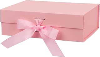 Toplive Gift Box for Gift Packaging, Collapsible Presents Paper Gift Boxes with Lid 9x6.6x2.8 Inches for Wedding, Baby Shower,Christmas,Birthday Party