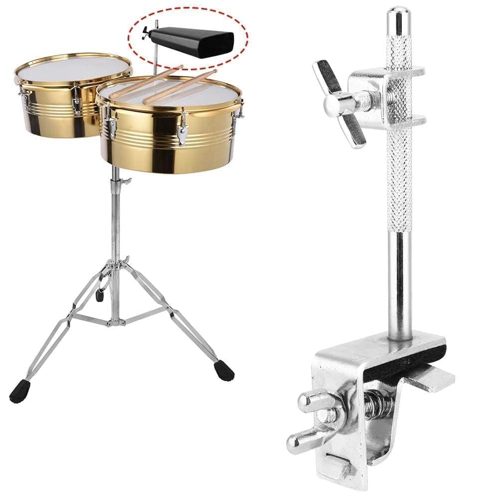Pince de Cloche de Vache, Support de Fixation de Cloche de Vache Support de Cloche de Vache Kit de Batterie Jazz pour Réglage de Cloche de Vache vers le Haut ou vers le Bas