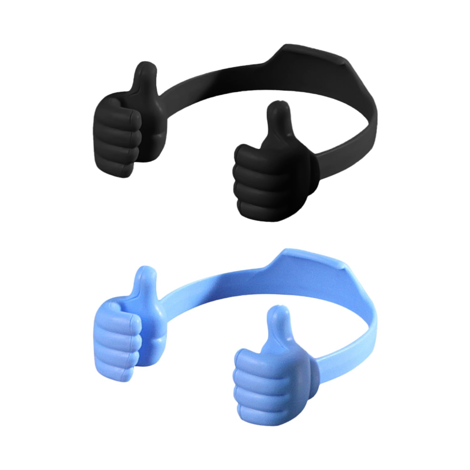 Wufgwbd Black 2 Pieces Thumb-Shaped Mobile Phone Holder, Creative Mobile Phone Holder, Interesting Mobile Phone Holder, Silicone Mobile Phone Holder