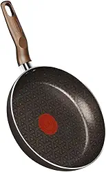 Frigideira Rochedo Expert Chocolate 24cm, com Antiaderente Resist 5X, reforçado com Partículas Minerais, Alumínio de Alta Espessura, Base Limpa Fácil e Thermo-Sinal