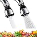 KBNIAN 2 PCS Aireador de Grifo Cocina de 360 Grados Difusor de Grifo para Cocina Flexible Aireador Giratorio de Grifo Anti-Salpicaduras Accesorios para Grifo con Rosca Interior M24 / M22, 2 Modos
