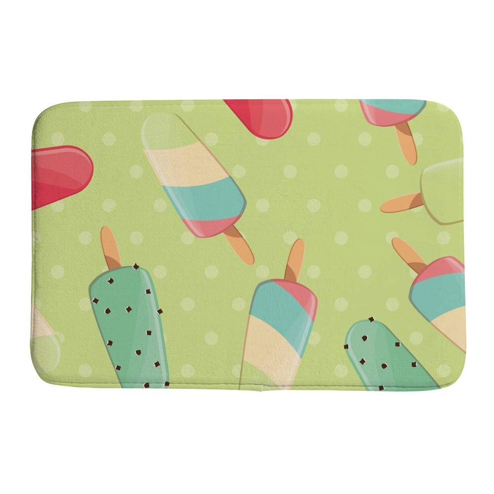 Tapis de bain crème glacée colorée pour décoration de douche d'été