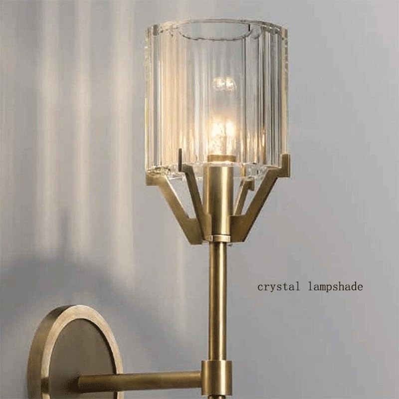 Applique murale cristal cylindrique pour un salon chaleureux - 4