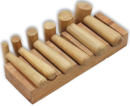 BENCH WIZARD 7 Piece U-Channel | Smooth Hardwood Block | Hammer Shaped Punches Set | Sizes: 25mm-11mm | 90° V-Groove (10mm)