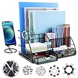 Desk Organizers and Accessories, Large Mesh Desk Organizer with Drawer, Desk Supplies, with 8 Compar