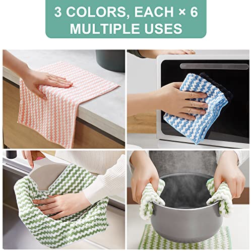 Joymoop Microfiber Cleaning Cloth 18Pack, Microfiber Cleaning Rags Kitchen Dish Rags For Washing Dishes, Dish Towels For Kitchen Drying, Kitchen Washcloths For Dishes, Cleaning Cloths For House #TOP7
