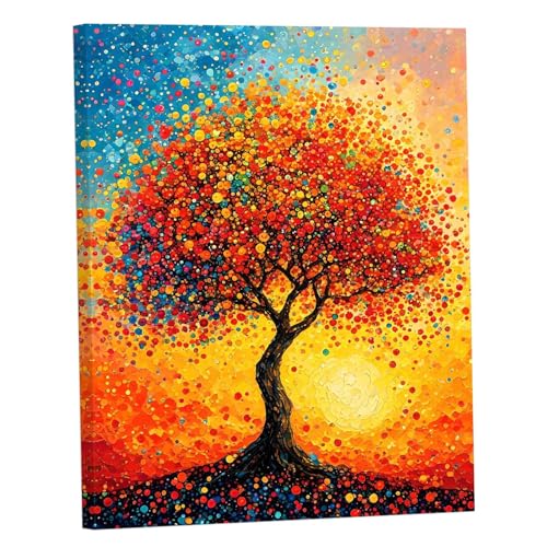 数字油絵抽象的な 2025 Paint by Numbers 木大人初心者簡単手芸 DIY キットホーム オフィス装飾プレゼント 45x60cm Y#B611