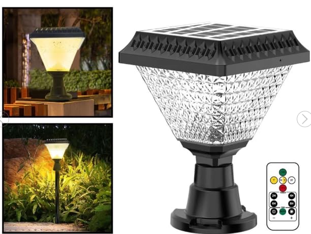 Image of Solar Light Outdoor 10W LED Main Gate Light RGB Pack of 1 | Waterproof, For Pillar, Compound Wall and Garden, ABS Material, Home Decoration Lamp