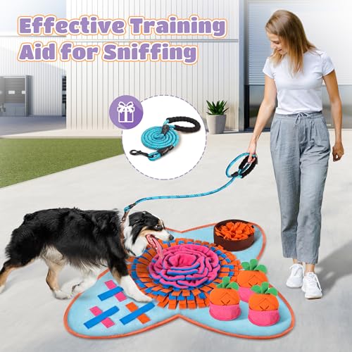 Tapete de Snuffle para cães 81 x 50 cm Tapete de Snuffle para cães grandes com coleira de cachorro,
